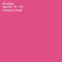#E04E83 - French Rose Color Image
